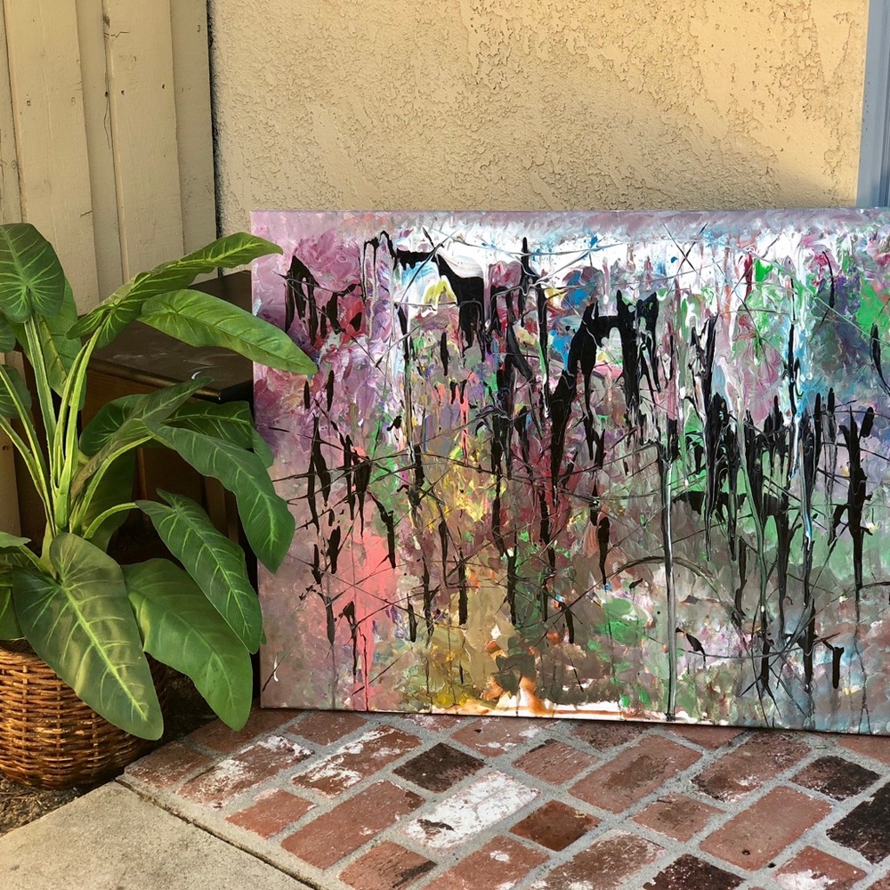 Large Pour Painting